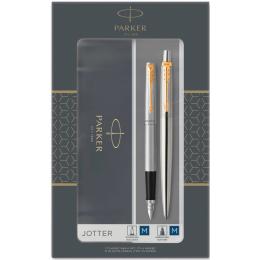 Набор Parker JOTTER Stainless Steel GT FP+BP (перьевая и шариковая ручка)