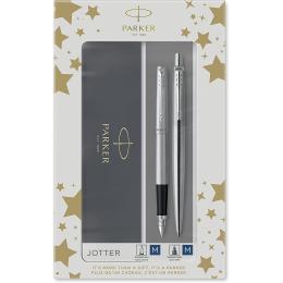 Набор Parker JOTTER Stainless Steel CT FP+BP (перьевая и шариковая ручка)