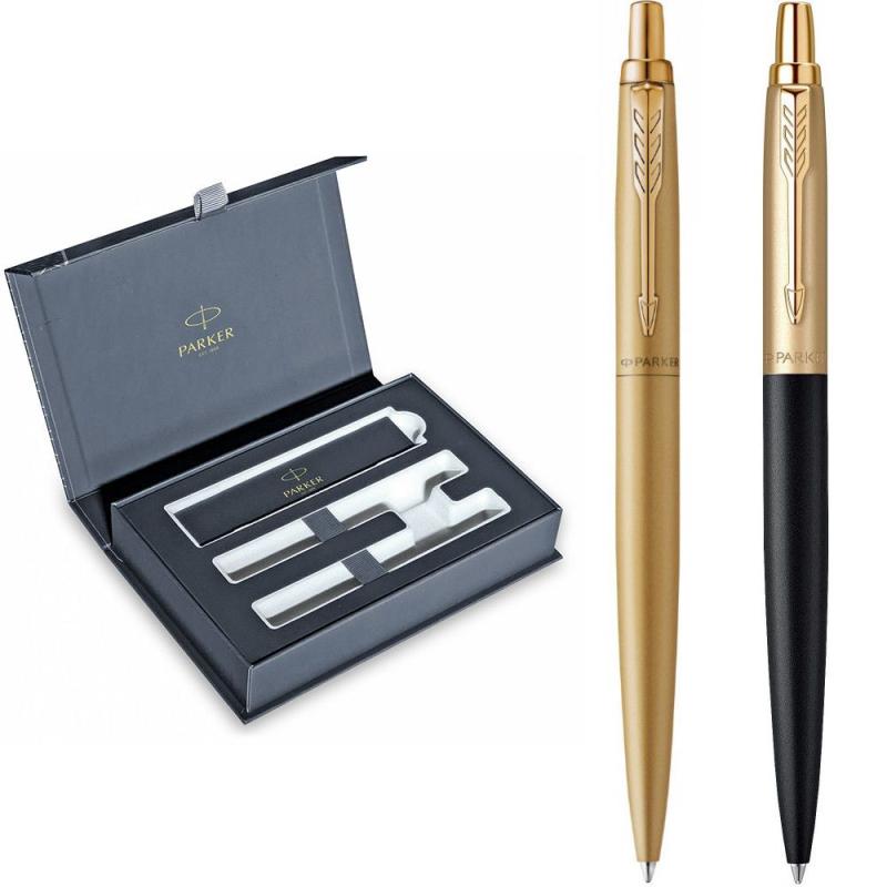 Подарунковий набір Parker JOTTER XL Monochrome Gold GT BP + Matt Black Gold GT BP (2 кулькові ручки)