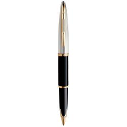 Ручка перова Waterman CARENE Deluxe Black/silver FP18 F