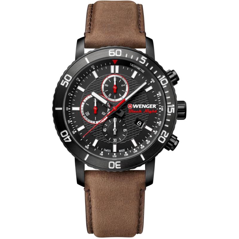 Чоловічий годинник Wenger ROADSTER Black Night Chrono W01.1843.107