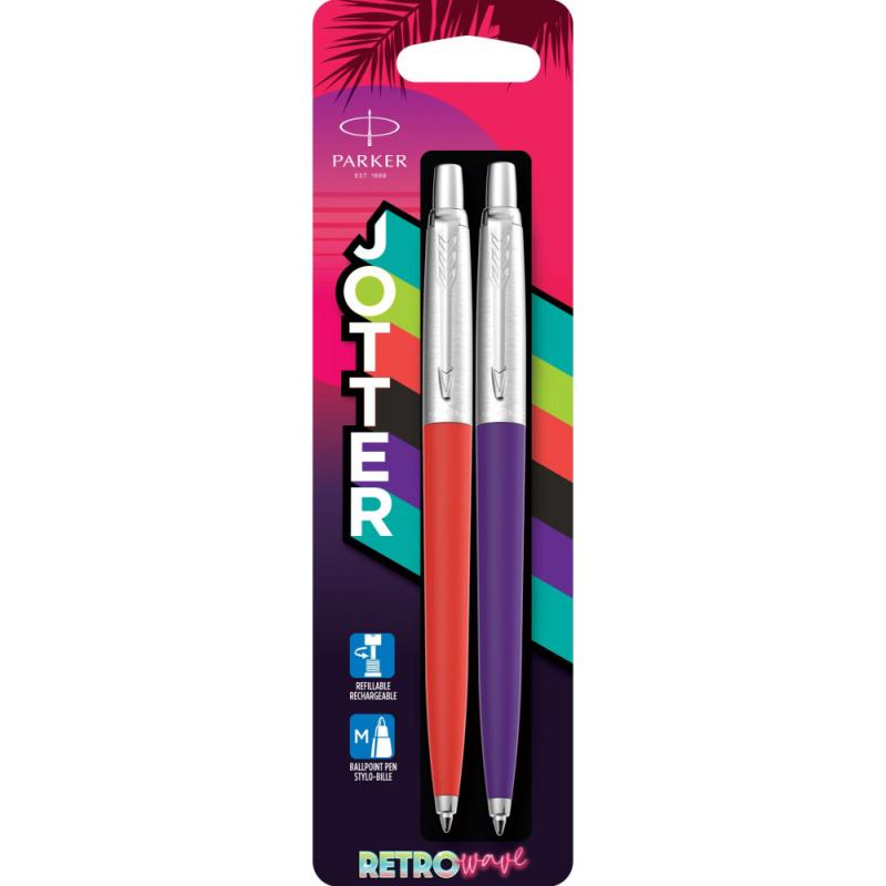 Набір Parker JOTTER Originals 80s Vermilon CT BP + Indigo CT BP (2 кулькові ручки в блістері)