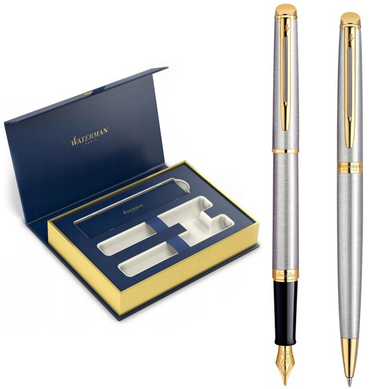 Набір ручок Waterman HEMISPHERE Stainless Steel GT FP+BP (перова + кулькова)