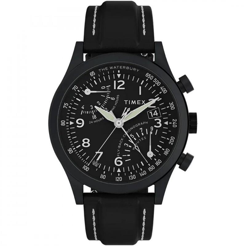Чоловічий годинник Timex WATERBURY Fly-Back Chronograph GMT Tx2w48000
