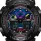 Часы 52 мм Casio G-SHOCK Virtual Rainbow GA-100RGB-1AER